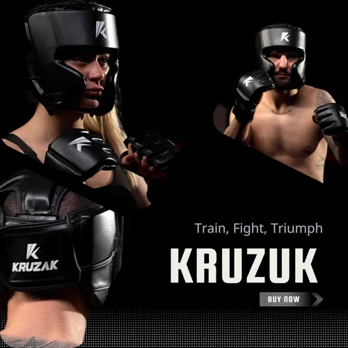 Miniatura 5 de Kruzak - Gorros de boxeo unisex - Entrenamiento de MMA, acolchado ajustable, Kara, Muay Thai, Kickboxing, Sparring, artes marciales, karate, Negro