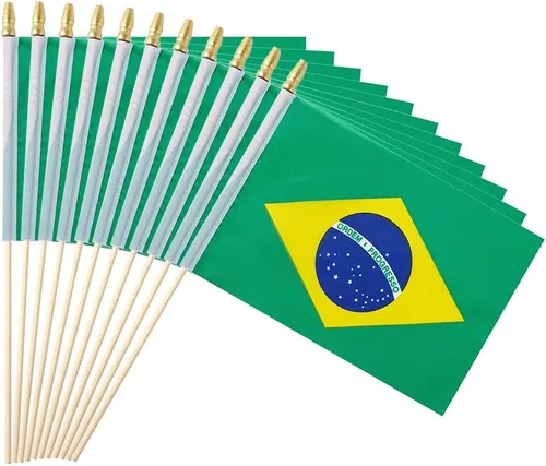 Miniatura 17 de Paquete de 25 banderas pequeñas de Estados Unidos en palo de mano para decoración del 4 de julio