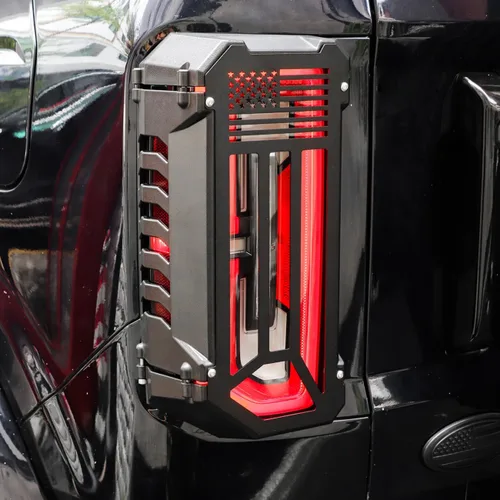 Miniatura 2 de Protector de luz trasera de aluminio, cubierta para lámparas de luz trasera, compatible con Ford Bronco 2021, 2022, 2023, 2024, 2025, accesorios