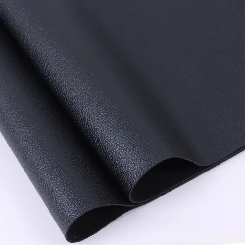 Miniatura 2 de HGUAN Rollo de hojas de piel sintética de color liso de 12 x 53 pulgadas, muy adecuado para hacer manualidades, aretes de cuero, lazos, costura Negro