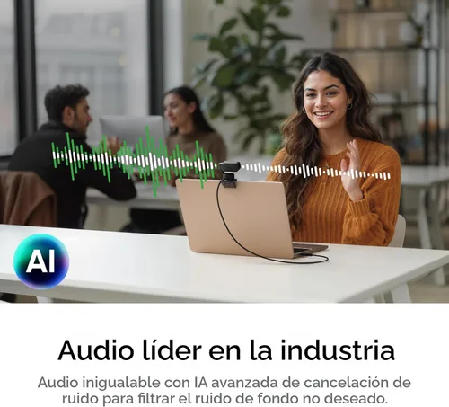 Miniatura 3 de Insta360 Link 2 - Cámara web PTZ 4K para PC/Mac, sensor de 1/2 pulgada, seguimiento AI, HDR, micrófono con cancelación de ruido AI, control