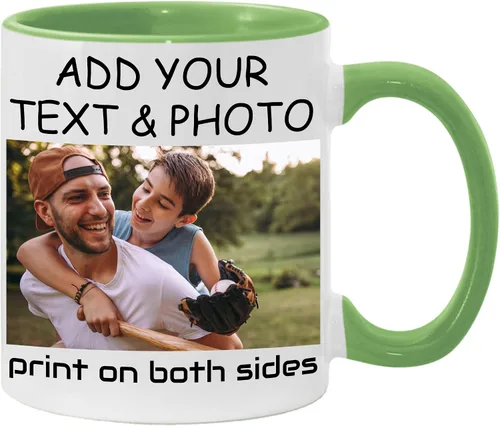 Miniatura 17 de Taza de café personalizada, crea un regalo único con tus fotos, texto y nombres, perfecta para mamá, papá, amigos y ocasiones especiales, 11 onzas