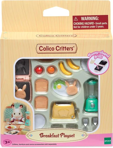 Miniatura 6 de Calico Critters, muebles y decoración para casa de muñecas, juego de desayuno