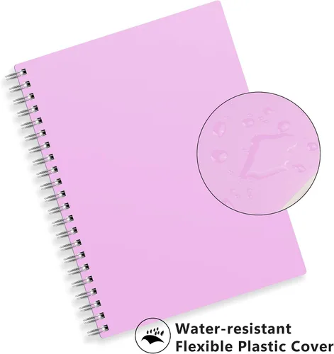 Miniatura 6 de RETTACY Cuaderno de viñetas punteado, 300 páginas, tamaño grande A4 (20,8 cm × 28,4 cm), papel grueso de 100 gsm, cubierta flexible de plástico, Lila