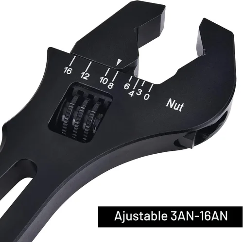 Miniatura 2 de EVIL ENERGY Llave ajustable para manguera AN con accesorio 3AN-16AN de aluminio negro