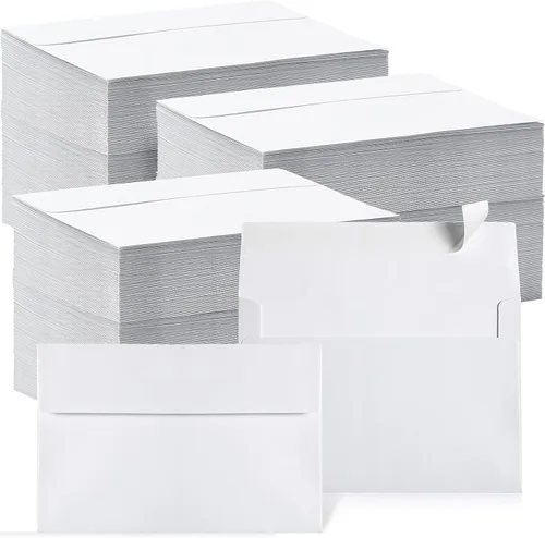 Miniatura 8 de Fainne 500 sobres blancos autoadhesivos imprimibles a granel para invitaciones, bodas, baby shower, fotografía, notas de agradecimiento, postales
