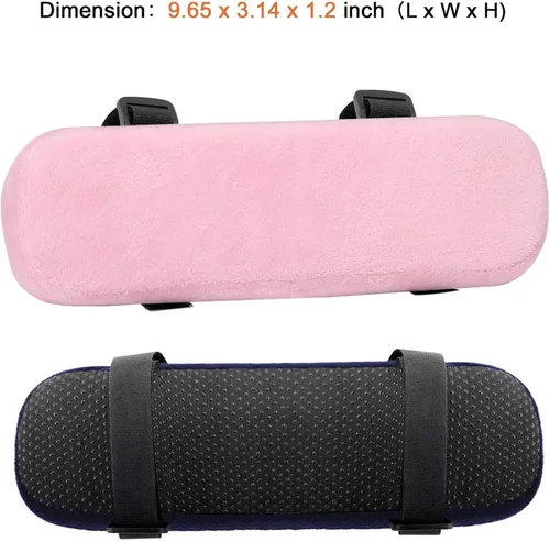 Miniatura 7 de MOSISO Reposabrazos para Silla (Paquete de 2), Fundas de Espuma Viscoelástica para Silla de Casa/Oficina, Cómodas Almohadillas para Brazos de Rosa