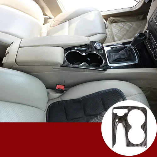 YIWANG ABS cromado para consola de coche, cubierta de marco para Mercedes Benz GLK X204 2008-2015 accesorio de conducción izquierda (fibra de Fibra