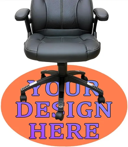 Miniatura 93 de Tapete redondo personalizado para silla de escritorio de oficina, diseño de tu propio logotipo de foto, texto, alfombrillas circulares