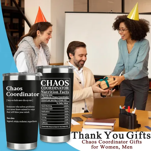 Miniatura 3 de WECACYD Chaos Coordinator - Vaso de Navidad, regalos de agradecimiento para mujeres, hombres, dama jefa, compañero de trabajo, gerente, oficina