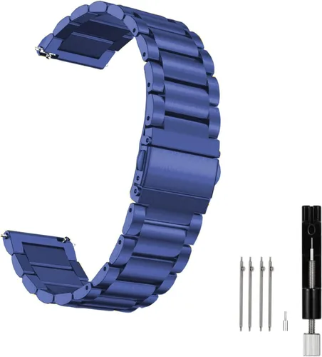 Miniatura 8 de Moran Correa de malla de acero inoxidable de 20 mm, correa de metal de liberación rápida, 18 mm, 20 mm, 22 mm, compatible con Samsung Galaxy Watch