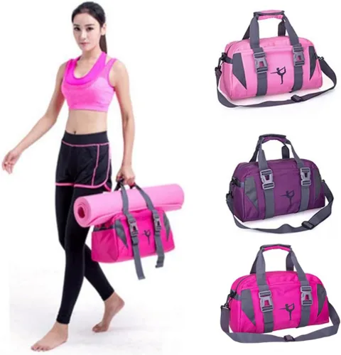 Miniatura 2 de Bolsa de lona de baile para niñas, bolsas de gimnasia deportiva para niños, bolsa de baile de jazz, ballet, hip hop, bolsa de deportes rosa, Púrpura