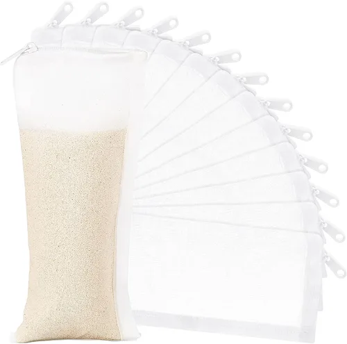 Miniatura 10 de Geiserailie 4 Pcs Aquarium Filter Media Bags 150 Micrometer Fine Filter Bags Mesh Reusable with Zipper for Activated Carbon Resins (3.1 x 7.9 Inch)
