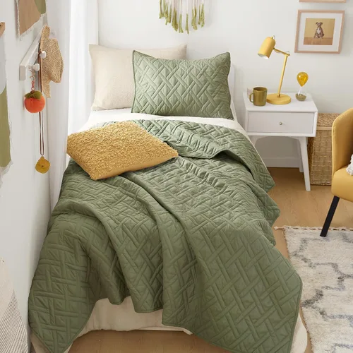 Miniatura 9 de Comfort Spaces Juego de edredón de tamaño King extragrande de color blanco de 120 x 118 pulgadas, colcha acolchada de microfibra ligera de verano