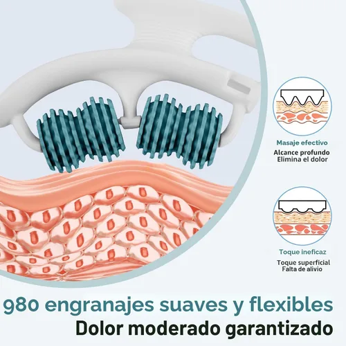 Miniatura 4 de Herramienta de masaje para celulitis, masajeador de drenaje linfático, rodillo muscular, masaje de fascia profunda, eliminación de piel con 14
