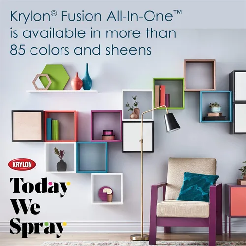 Miniatura 8 de Krylon K02702007 Fusion - Pintura en aerosol todo en uno para interiores y exteriores, color negro brillante, 12 onzas (paquete de 2)