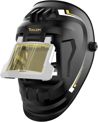 Miniatura 7 de TOOLIOM Casco de soldadura abatible 3.64 x 1.67 pulgadas con máscara de soldadura auto oscurecimiento estilo concha y capucha de soldadura