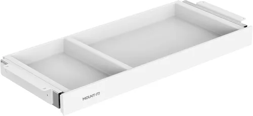 Miniatura 9 de Mount-It! Cajón de almacenamiento debajo del escritorio, organizador de cajones poco profundos para debajo del escritorio, accesorio de Blanco