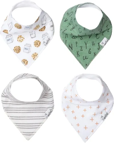 Miniatura 27 de Copper Pearl Baberos tipo bandana para bebé, paquete de 4 baberos de algodón suave para babear y dentición, absorbentes, ajuste ajustable, muchos
