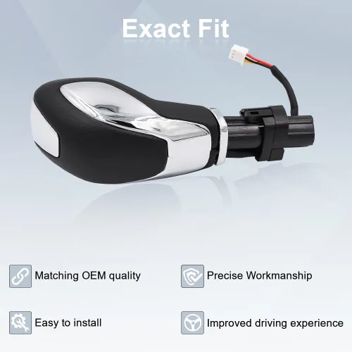Miniatura 3 de JDMON Pomo de Palanca de Cambios Automática con Botón Compatible con Ford Escape Fusion 2013 2014 2015 2016 Transit 2015-2020 Palanca Selectora