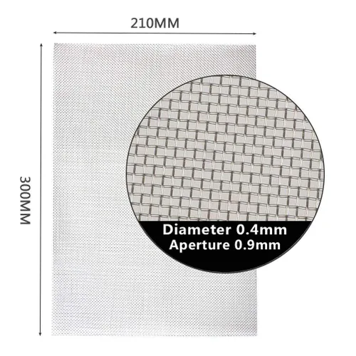 Miniatura 2 de TIMESETL Paquete de 5 pantallas de malla de alambre tejido de acero inoxidable, malla de ventilación de aire, 11.8 x 8.27 pulgadas