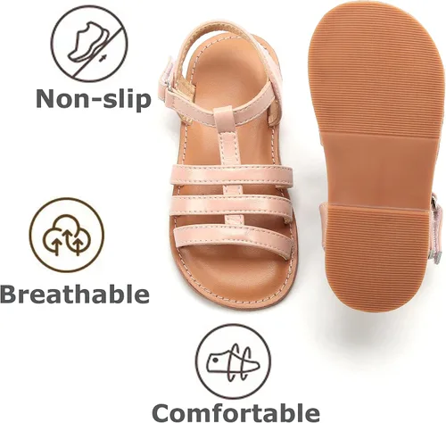 Miniatura 164 de THEE BRON Sandalias cómodas para niñas, zapatos para niños, sandalias rellenas