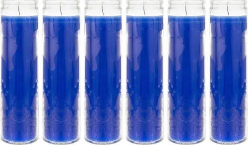 Miniatura 6 de Mega Candles 6 velas de oración devocionales sin perfume de color rojo para 7 días, velas de cera prémium de 2 x 8 pulgadas, santuario, vigilias
