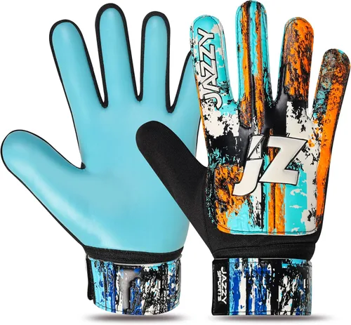 Miniatura 10 de Guantes de portero de fútbol para niños y jóvenes, guantes de portero antideslizantes con palma de látex de 4 mm y fuerte agarre, protección doble