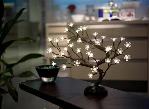 Miniatura 3 de Lámpara Lightshare con forma de bonsái de cerezo en flor con 36 luces LED, de 16 pulgadas, para decoración del hogar, a batería