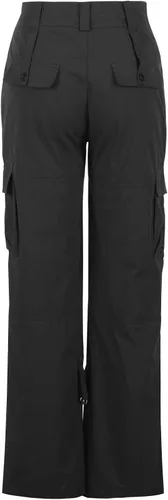 Miniatura 5 de Sczwkhg Pantalones cargo holgados para mujer, de moda Y2K, cintura baja, pantalones de paracaídas para adolescentes, pantalones de corte relajado