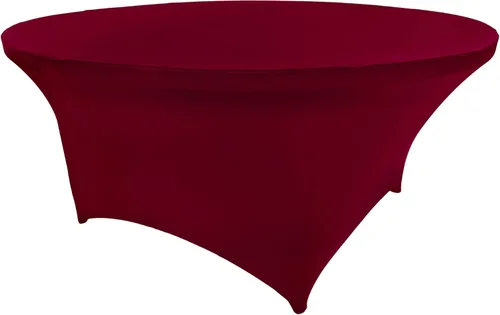 Miniatura 44 de Mantel de cóctel de elastano redondo de 24 pulgadas x 30 pulgadas de alto, color negro