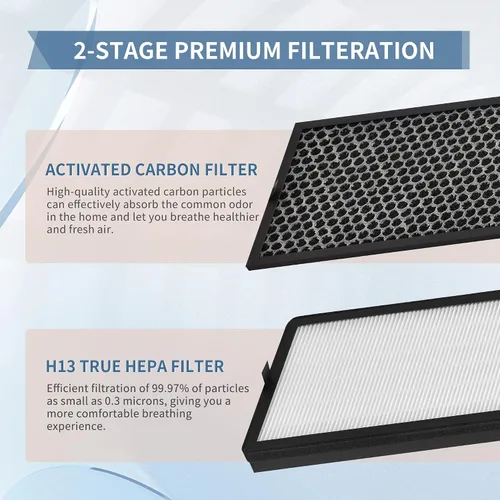 Miniatura 2 de Filtros de repuesto PU4020 compatibles con Rowenta Intense Pu-re Air PU4020 Air Puri-fier Modelo PU4020F1 PU4010 PU4015 PU4025, 2 XD6074 H13 HEPA