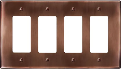 Miniatura 19 de LIDER Placa decorativa de pared de metal para interruptor o receptáculo, cubierta de salida de acero inoxidable, resistente a la corrosión