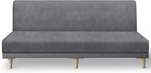 Miniatura 20 de molasofa - Funda elástica para futón de aspecto de cuero, cubierta para sofá sin brazos, protector de muebles con parte inferior elástica, funda