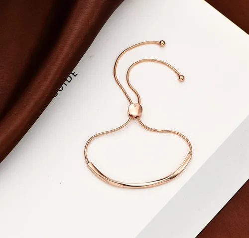 Miniatura 3 de WOWORAMA Pulseras deslizantes ajustables para mujer, pulsera de amistad para mujer, pulsera bolo de oro, oro blanco, oro rosa