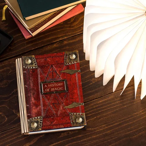 Miniatura 10 de KleverCase Lámpara de lectura recargable de 360 grados con temática de cubierta de libro, luz nocturna, escritorio, luz de noche