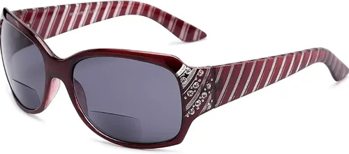 Miniatura 9 de The Jazzy - Lentes de sol bifocales de lectura, lentes de diamantes de imitación, lectores tintados para mujer + 1.25 negro