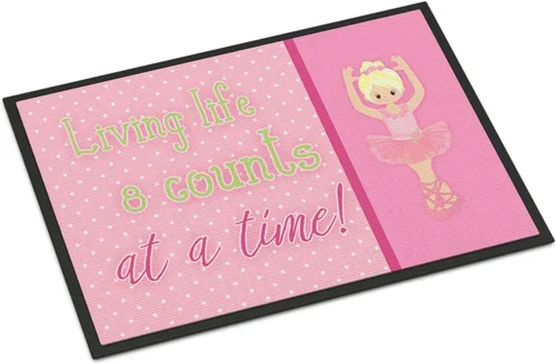 Miniatura 25 de Caroline's Treasures BB5374MAT Let's Dance Linen - Felpudo de lino verde azulado de 18 x 27 pulgadas, tapete para puerta delantera, para interiores