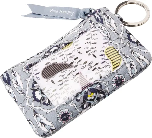 Miniatura 4 de Vera Bradley Cartera de algodón con cremallera para identificación para mujer