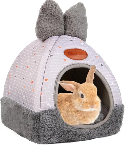 Cama de conejo, escondites de casa, hurones, ratas, erizos, jaula de chinchilla, accesorio para conejo, cobaya, hámster, cama de conejo acogedora y