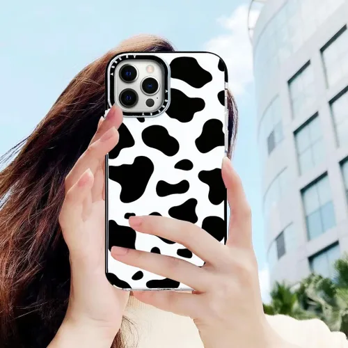 Miniatura 2 de Abbery Diseñado para iPhone 8 Plus/7 Plus/6 Plus/6S Plus Funda transparente con estampado de vaca, linda funda protectora de silicona TPU