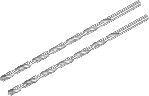 Miniatura 11 de uxcell HSS (acero de alta velocidad) Brocas helicoidales extralargas, diámetro de taladro de 0.118 in de diámetro de 7.874 in de longitud