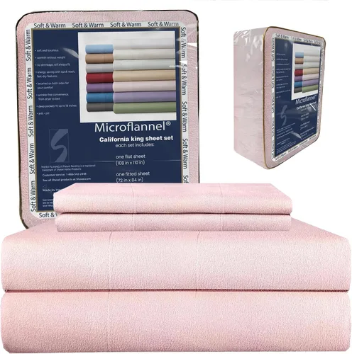 Miniatura 23 de Thermee Micro Flannel Juego de sábanas tamaño individual XL, lavar y secar a máquina, sin pelusas, con bolsillo profundo y fundas de almohada