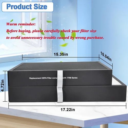Miniatura 3 de REEPLAR Filtro inteligente 7700 de repuesto compatible con purificadores de aire Blueair Protect 7770i y 7710i, filtros de polen, polvo, caspa