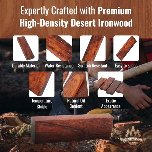 Miniatura 5 de IECAP LLC Desert Ironwood - Juego de 5 unidades para bolígrafos de madera dura exótica para hacer bolígrafos y suministros de torneado