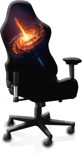 Miniatura 10 de Fundas para Sillas Gaming Fundas Deslizables, Impresión 3D Elástica Extensible para Asiento de Silla Gaming Reclinable de Computadora con Funda