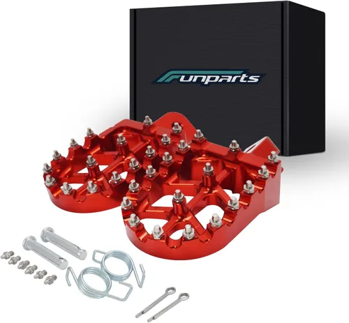 Miniatura 9 de Funparts Estriberas para Dirt Bike Estriberas de Motocicleta Pedales Reposapiés CNC para Apollo RFZ 125 DBX15 X18 X19 Tao Tao DB17 DB27 SSR