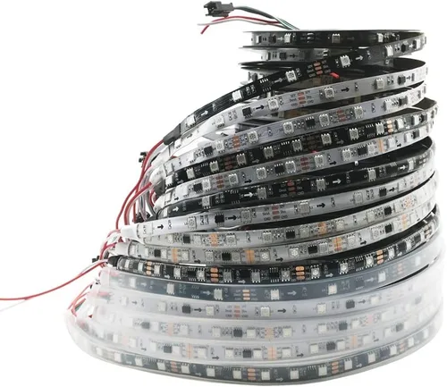 Miniatura 3 de WS2811 RGB IC LED Tira de 16.4 pies, 60 LEDs/m, luz de píxeles flexible direccionable de color de ensueño, LED digital programable de 20 píxeles/m