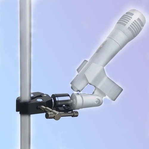Miniatura 3 de Abrazadera de cangrejo articulada de 1/4 pulgadas con cabeza de bola a rosca de 5/8 pulgadas - Soporte ajustable para micrófonos, para Insta360 X5