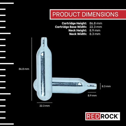Miniatura 3 de RedRock Cartuchos de CO2 de 0.56 oz sin roscar, paquete de 30 cargadores de cartuchos de barril de cerveza de grado alimenticio